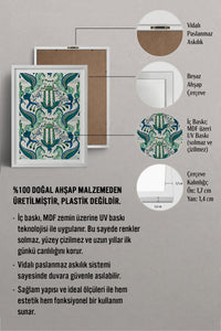 HOMEPACK Ahşap Çerçeveli Tablo Çerçeveli Poster Sanatsal Modern Duvar Dekoru TK-1052