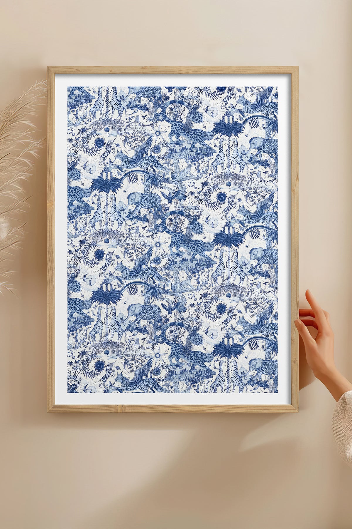 HOMEPACK Ahşap Çerçeveli Tablo Çerçeveli Poster Sanatsal Modern Duvar Dekoru TK-1053