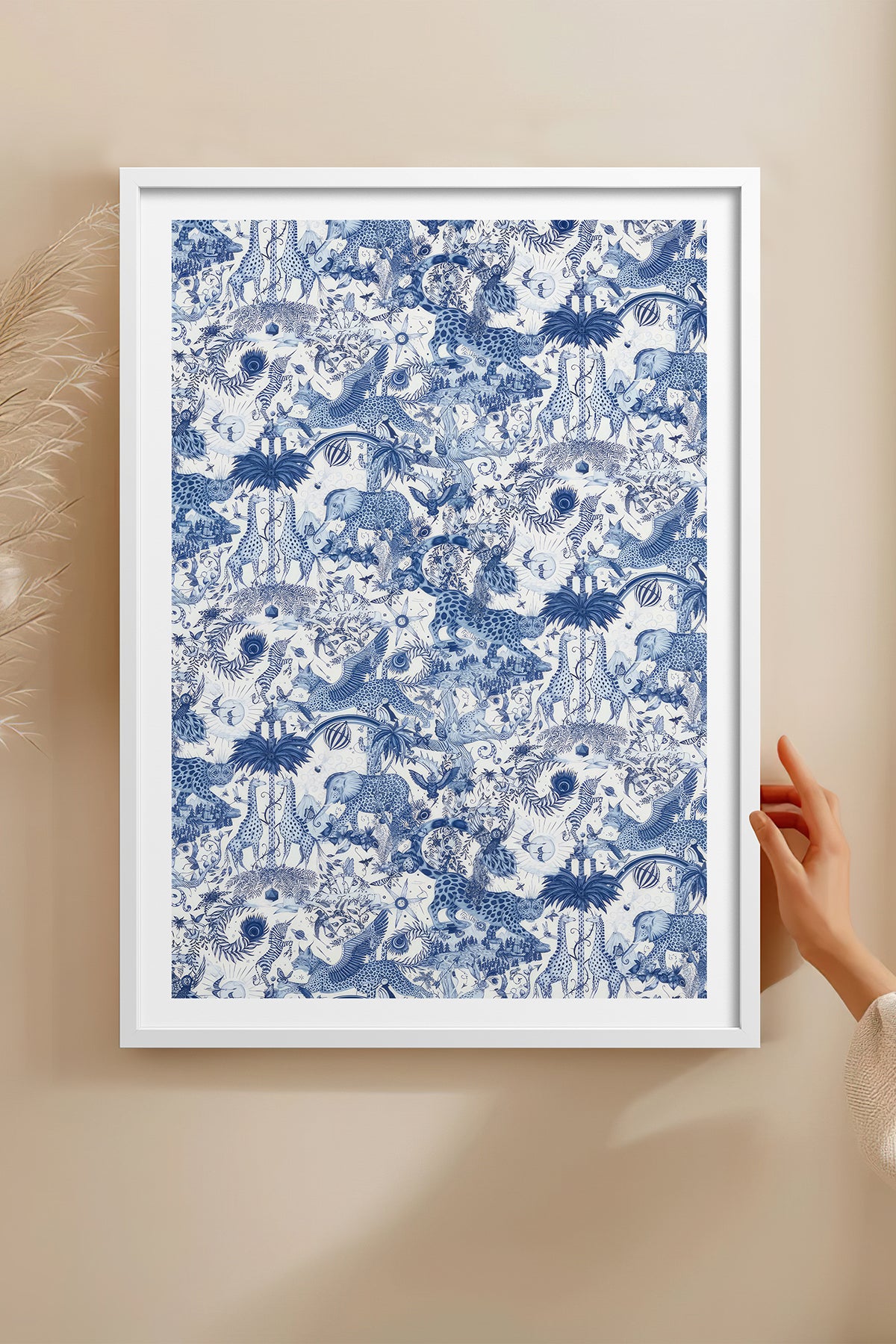 HOMEPACK Ahşap Çerçeveli Tablo Çerçeveli Poster Sanatsal Modern Duvar Dekoru TK-1053