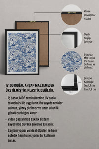 HOMEPACK Ahşap Çerçeveli Tablo Çerçeveli Poster Sanatsal Modern Duvar Dekoru TK-1053