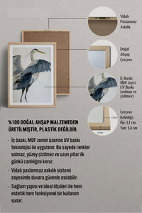 HOMEPACK Ahşap Çerçeveli Tablo Çerçeveli Poster Sanatsal Modern Duvar Dekoru TK-1056