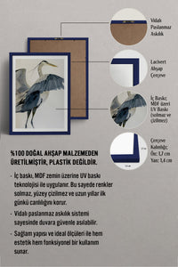 HOMEPACK Ahşap Çerçeveli Tablo Çerçeveli Poster Sanatsal Modern Duvar Dekoru TK-1056