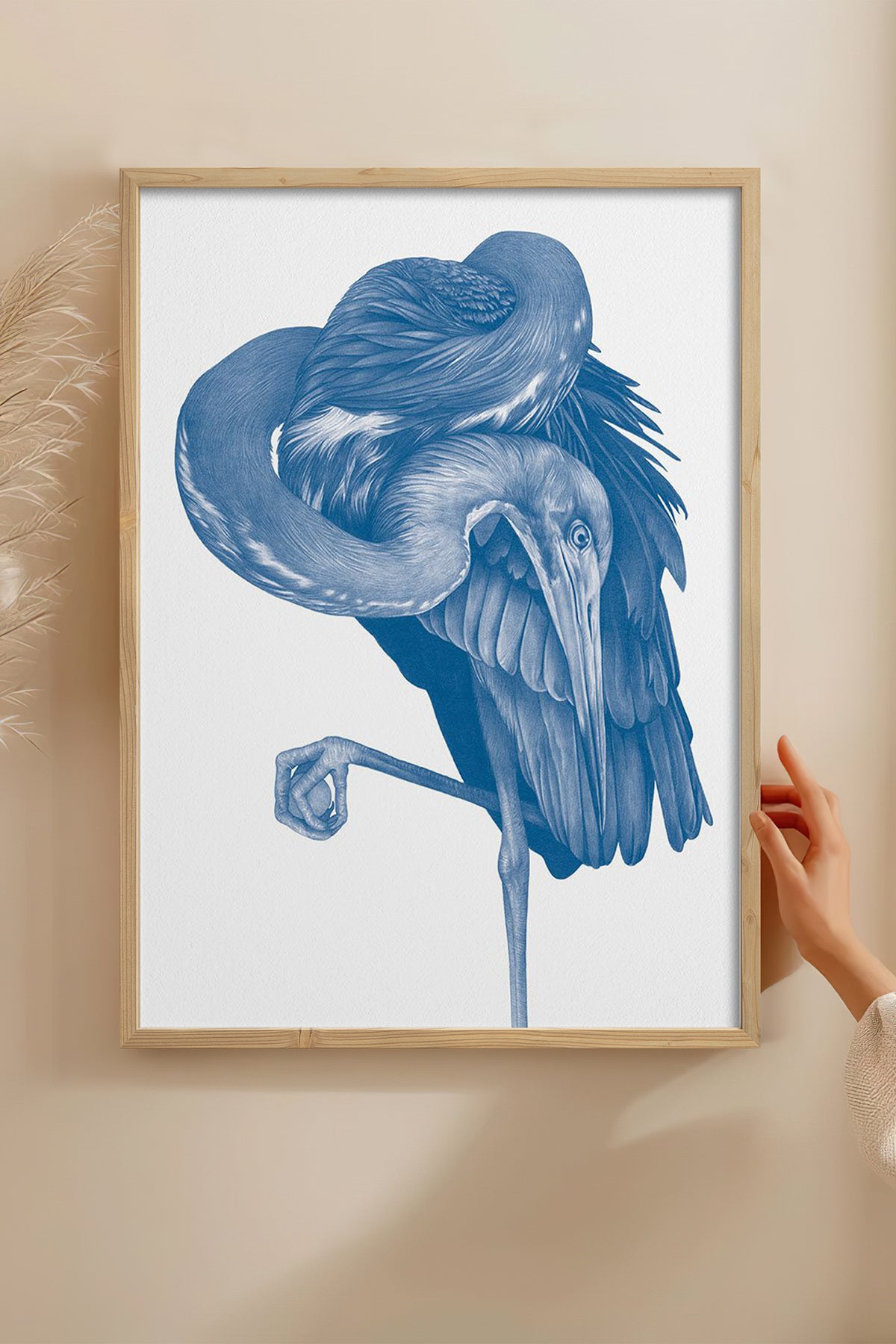 HOMEPACK Ahşap Çerçeveli Tablo Çerçeveli Poster Sanatsal Modern Duvar Dekoru TK-1057