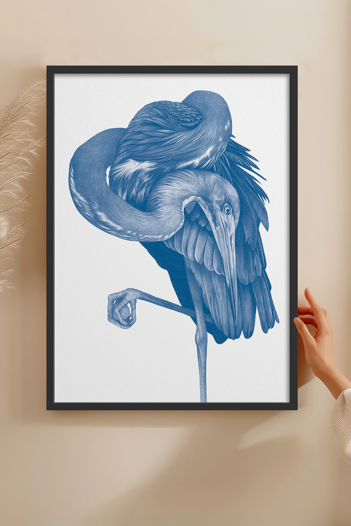 HOMEPACK Ahşap Çerçeveli Tablo Çerçeveli Poster Sanatsal Modern Duvar Dekoru TK-1057