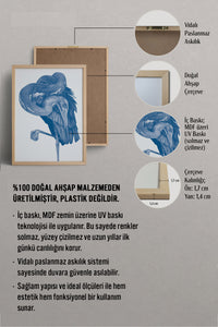HOMEPACK Ahşap Çerçeveli Tablo Çerçeveli Poster Sanatsal Modern Duvar Dekoru TK-1057