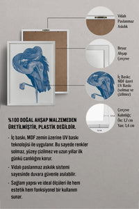 HOMEPACK Ahşap Çerçeveli Tablo Çerçeveli Poster Sanatsal Modern Duvar Dekoru TK-1057