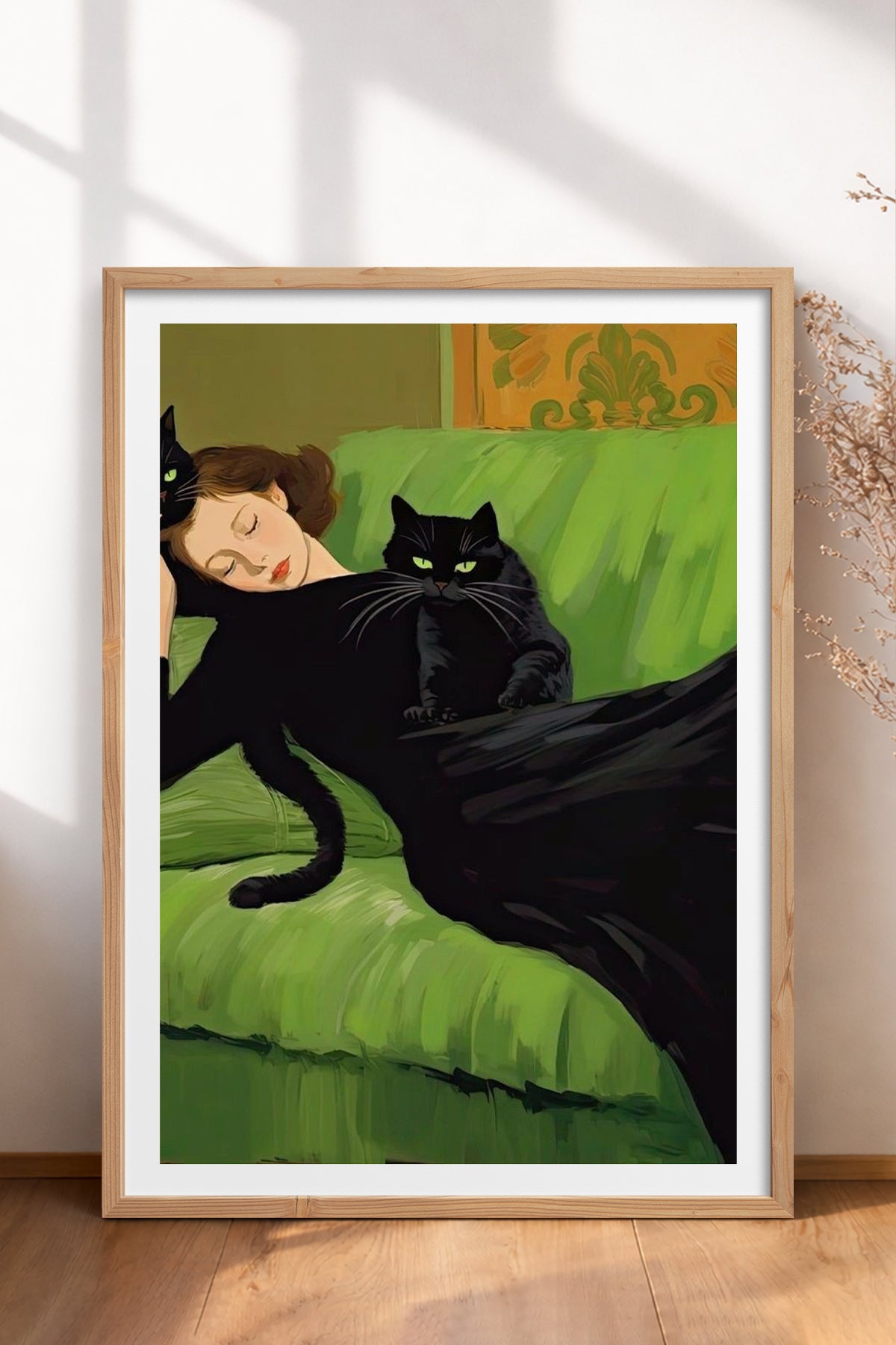 HOMEPACK Ahşap Çerçeveli Tablo Çerçeveli Poster Sanatsal Modern Duvar Dekoru TK-1058