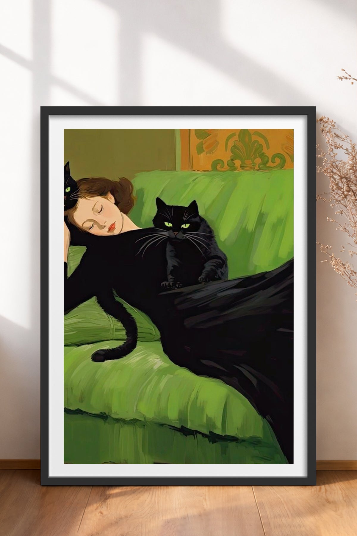 HOMEPACK Ahşap Çerçeveli Tablo Çerçeveli Poster Sanatsal Modern Duvar Dekoru TK-1058