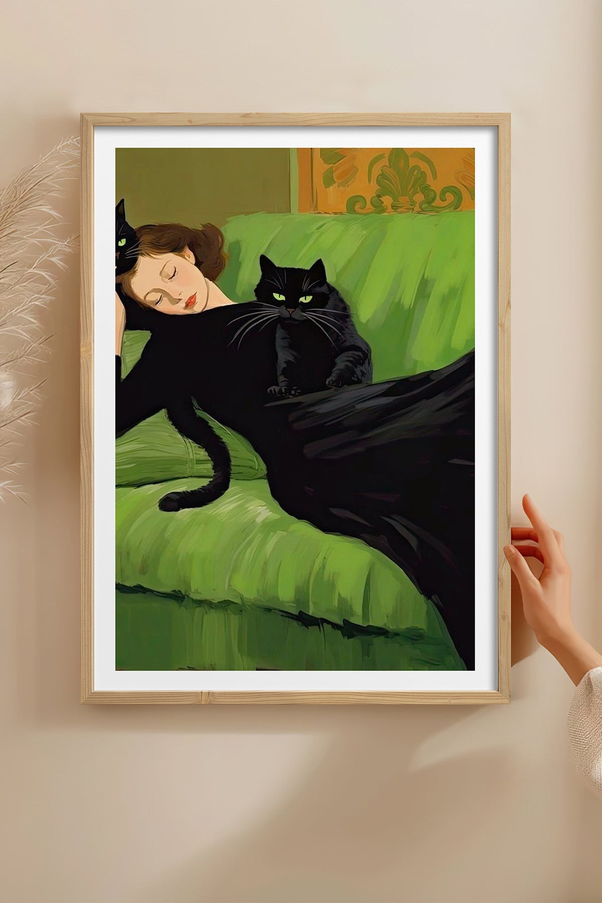 HOMEPACK Ahşap Çerçeveli Tablo Çerçeveli Poster Sanatsal Modern Duvar Dekoru TK-1058