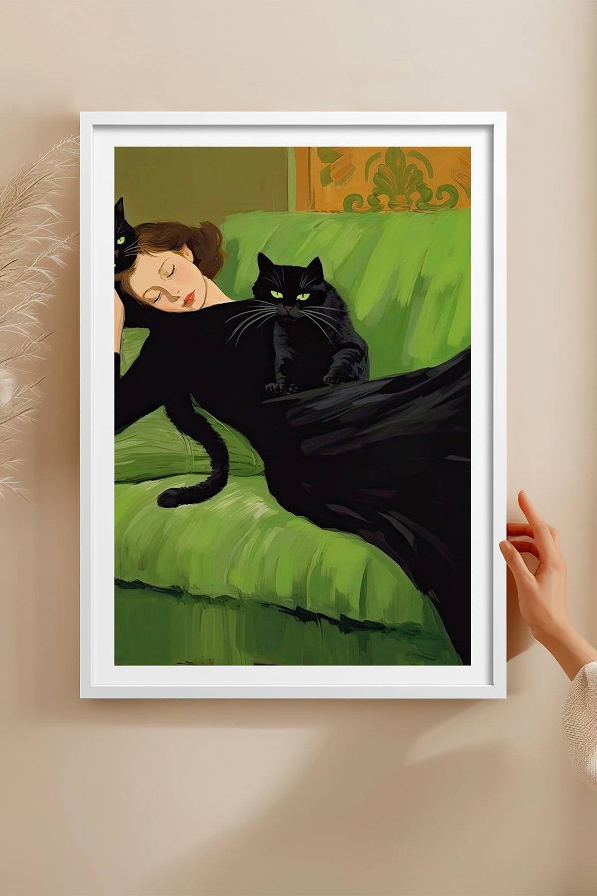 HOMEPACK Ahşap Çerçeveli Tablo Çerçeveli Poster Sanatsal Modern Duvar Dekoru TK-1058
