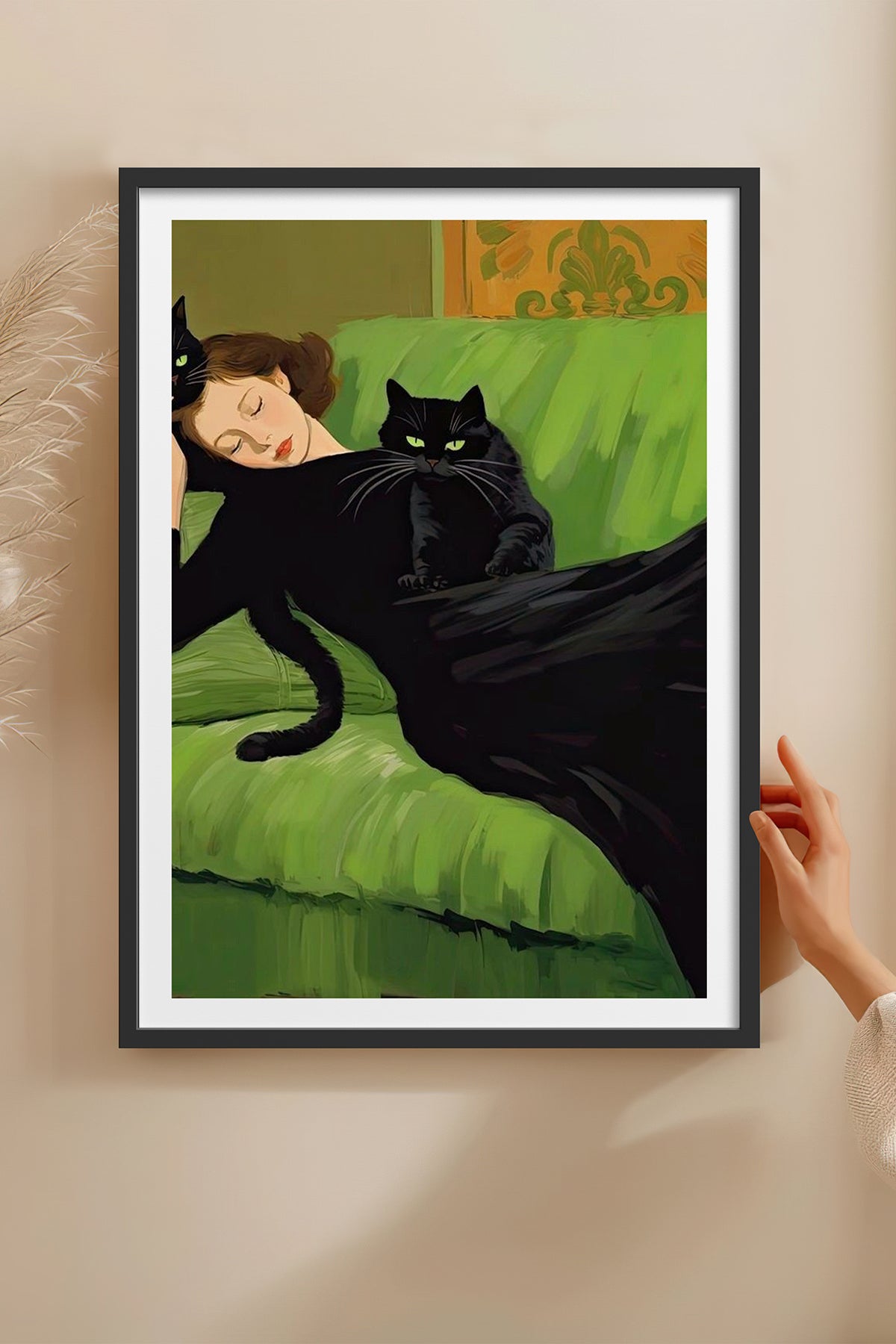 HOMEPACK Ahşap Çerçeveli Tablo Çerçeveli Poster Sanatsal Modern Duvar Dekoru TK-1058