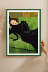 HOMEPACK Ahşap Çerçeveli Tablo Çerçeveli Poster Sanatsal Modern Duvar Dekoru TK-1058