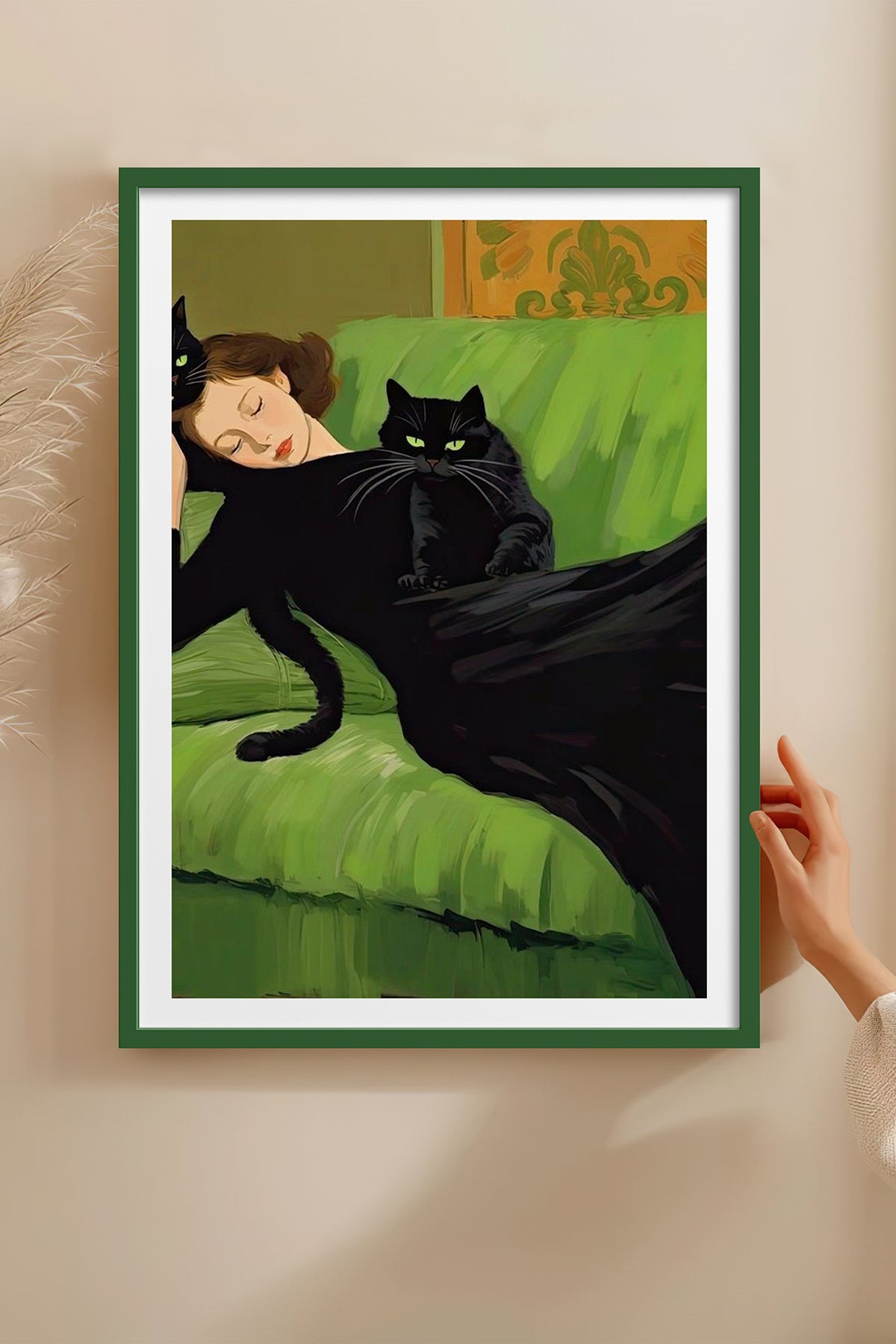HOMEPACK Ahşap Çerçeveli Tablo Çerçeveli Poster Sanatsal Modern Duvar Dekoru TK-1058