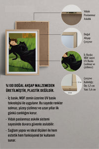 HOMEPACK Ahşap Çerçeveli Tablo Çerçeveli Poster Sanatsal Modern Duvar Dekoru TK-1058