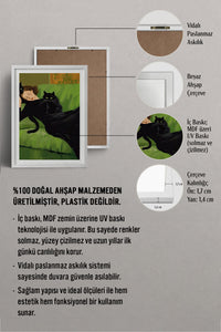 HOMEPACK Ahşap Çerçeveli Tablo Çerçeveli Poster Sanatsal Modern Duvar Dekoru TK-1058