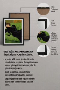 HOMEPACK Ahşap Çerçeveli Tablo Çerçeveli Poster Sanatsal Modern Duvar Dekoru TK-1058