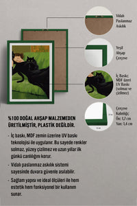 HOMEPACK Ahşap Çerçeveli Tablo Çerçeveli Poster Sanatsal Modern Duvar Dekoru TK-1058