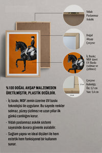 HOMEPACK Ahşap Çerçeveli Tablo Çerçeveli Poster Sanatsal Modern Duvar Dekoru TK-1061