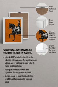 HOMEPACK Ahşap Çerçeveli Tablo Çerçeveli Poster Sanatsal Modern Duvar Dekoru TK-1061