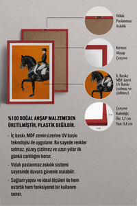 HOMEPACK Ahşap Çerçeveli Tablo Çerçeveli Poster Sanatsal Modern Duvar Dekoru TK-1061