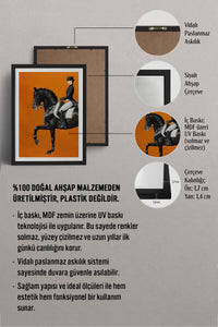 HOMEPACK Ahşap Çerçeveli Tablo Çerçeveli Poster Sanatsal Modern Duvar Dekoru TK-1061
