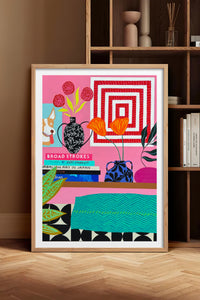 HOMEPACK Ahşap Çerçeveli Tablo Çerçeveli Poster Sanatsal Modern Duvar Dekoru TK-1062
