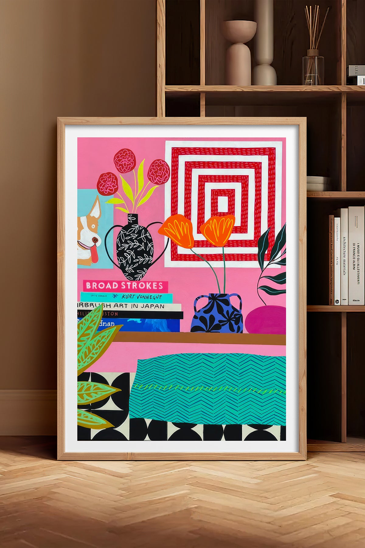 HOMEPACK Ahşap Çerçeveli Tablo Çerçeveli Poster Sanatsal Modern Duvar Dekoru TK-1062