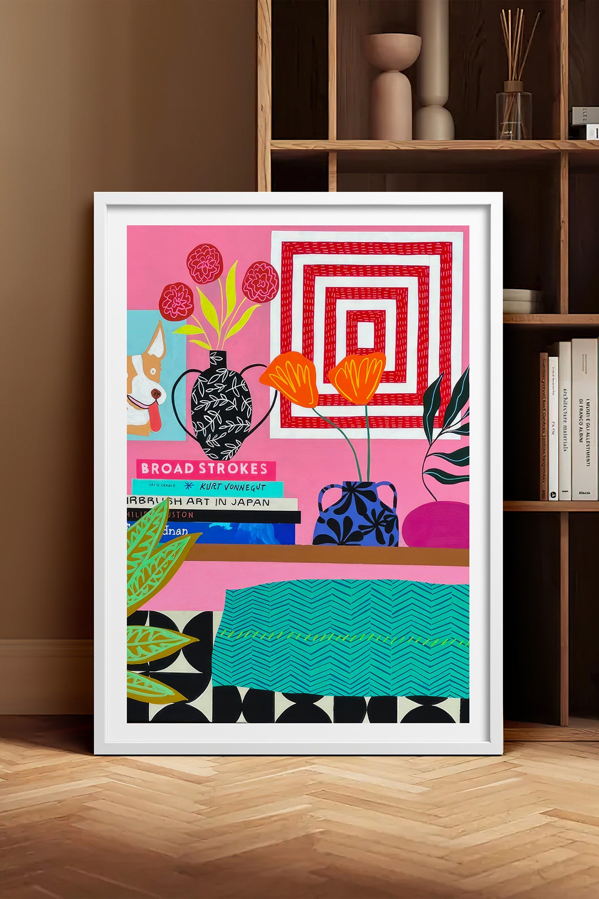HOMEPACK Ahşap Çerçeveli Tablo Çerçeveli Poster Sanatsal Modern Duvar Dekoru TK-1062