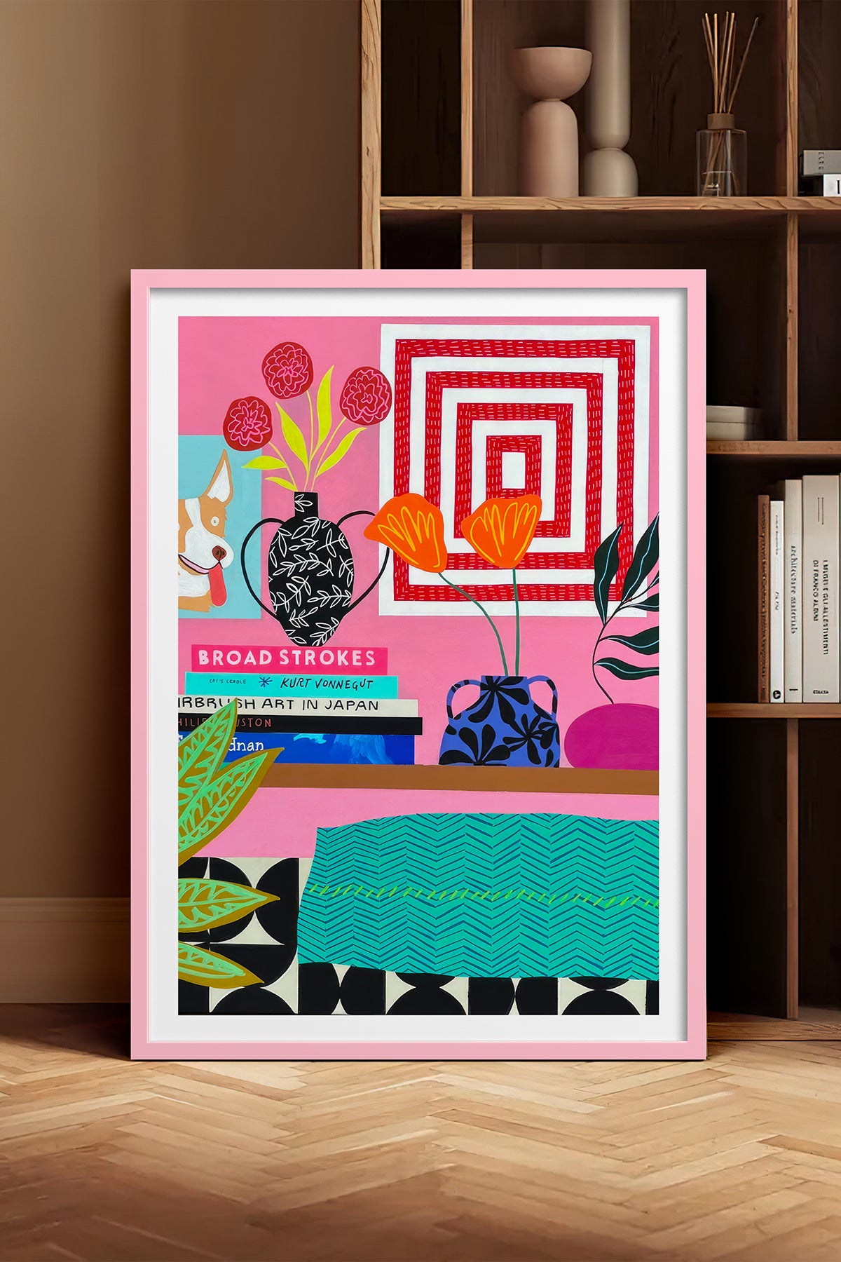 HOMEPACK Ahşap Çerçeveli Tablo Çerçeveli Poster Sanatsal Modern Duvar Dekoru TK-1062