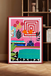 HOMEPACK Ahşap Çerçeveli Tablo Çerçeveli Poster Sanatsal Modern Duvar Dekoru TK-1062
