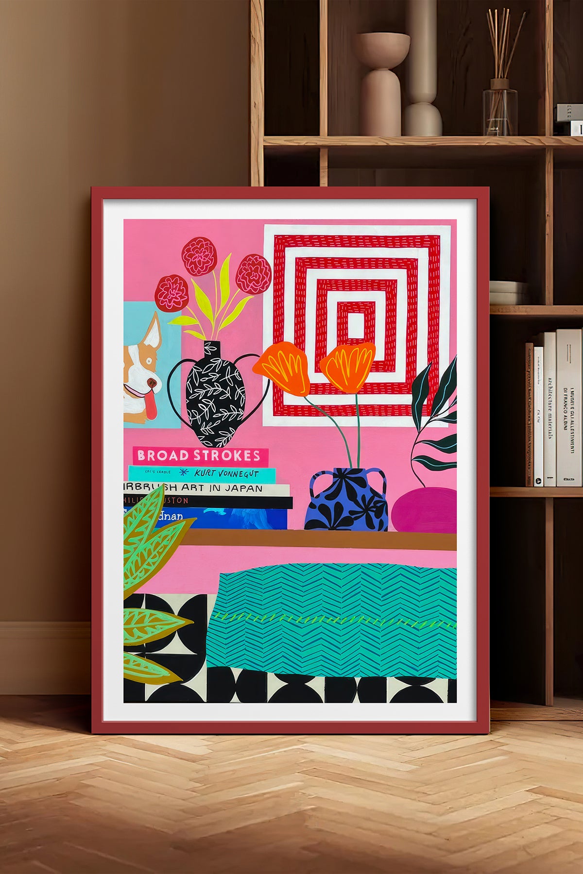 HOMEPACK Ahşap Çerçeveli Tablo Çerçeveli Poster Sanatsal Modern Duvar Dekoru TK-1062