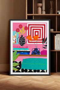 HOMEPACK Ahşap Çerçeveli Tablo Çerçeveli Poster Sanatsal Modern Duvar Dekoru TK-1062