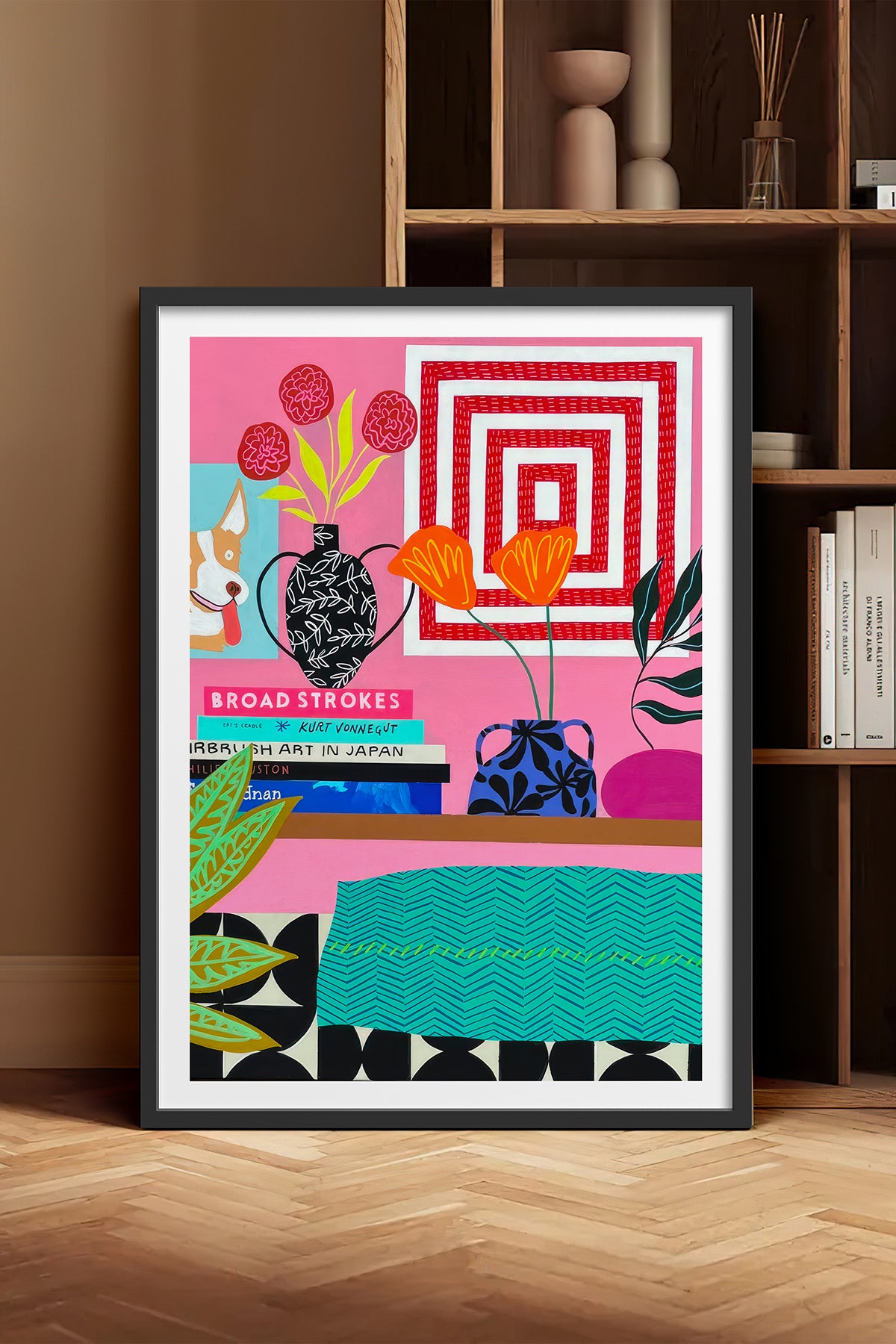 HOMEPACK Ahşap Çerçeveli Tablo Çerçeveli Poster Sanatsal Modern Duvar Dekoru TK-1062