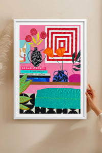 HOMEPACK Ahşap Çerçeveli Tablo Çerçeveli Poster Sanatsal Modern Duvar Dekoru TK-1062