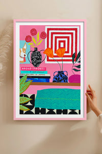 HOMEPACK Ahşap Çerçeveli Tablo Çerçeveli Poster Sanatsal Modern Duvar Dekoru TK-1062