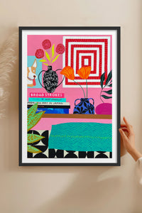 HOMEPACK Ahşap Çerçeveli Tablo Çerçeveli Poster Sanatsal Modern Duvar Dekoru TK-1062