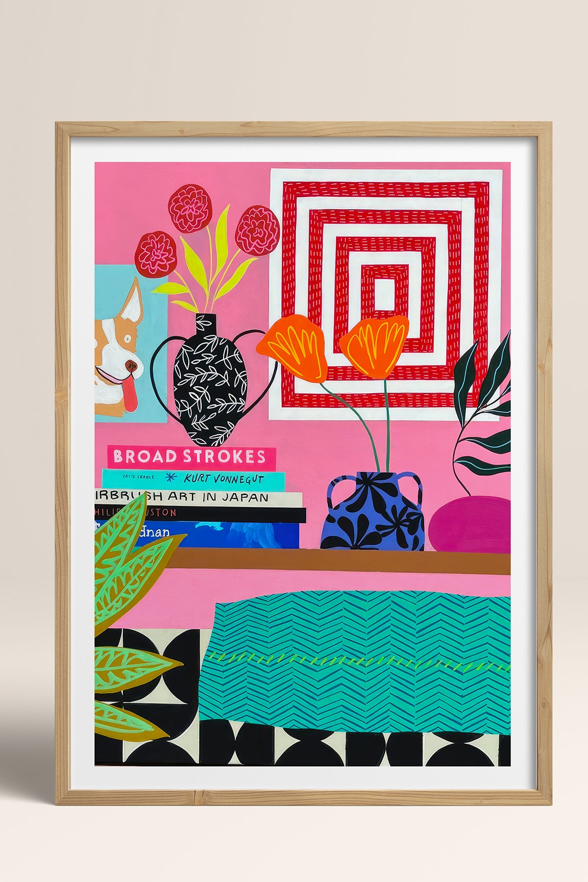 HOMEPACK Ahşap Çerçeveli Tablo Çerçeveli Poster Sanatsal Modern Duvar Dekoru TK-1062