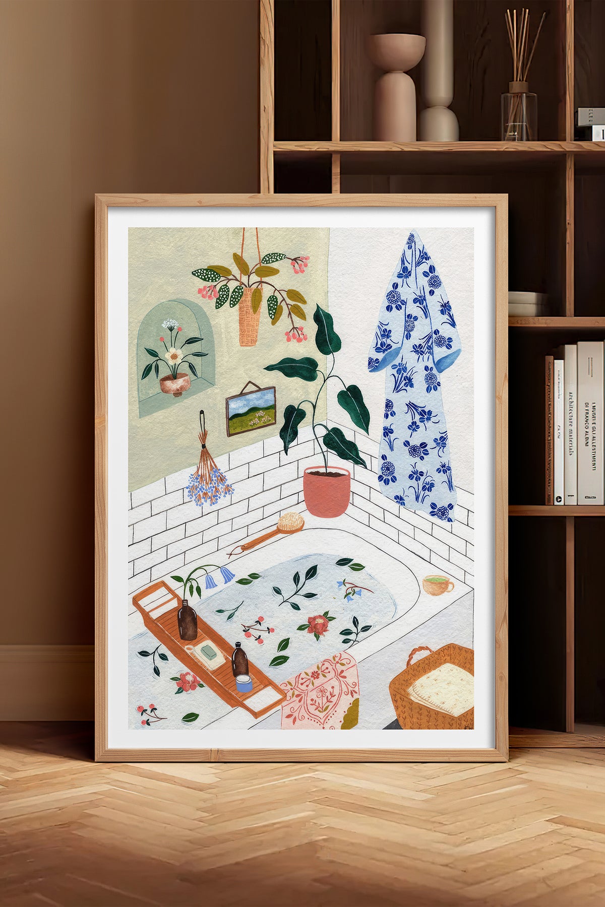 HOMEPACK Ahşap Çerçeveli Tablo Çerçeveli Poster Sanatsal Modern Duvar Dekoru TK-1063
