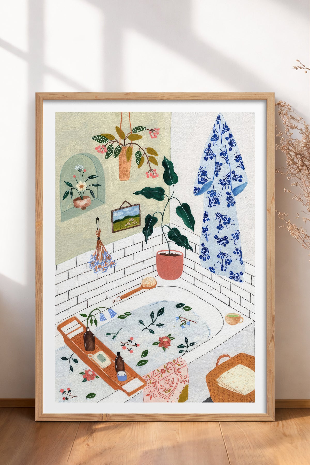 HOMEPACK Ahşap Çerçeveli Tablo Çerçeveli Poster Sanatsal Modern Duvar Dekoru TK-1063