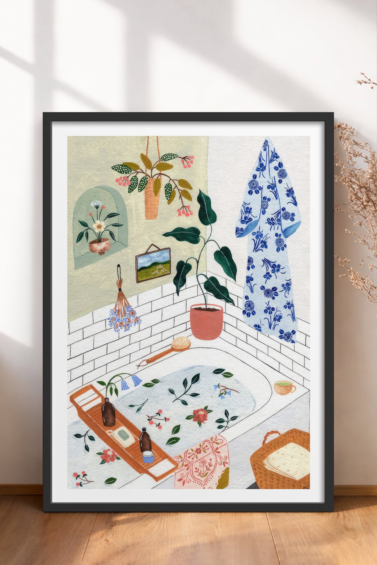 HOMEPACK Ahşap Çerçeveli Tablo Çerçeveli Poster Sanatsal Modern Duvar Dekoru TK-1063