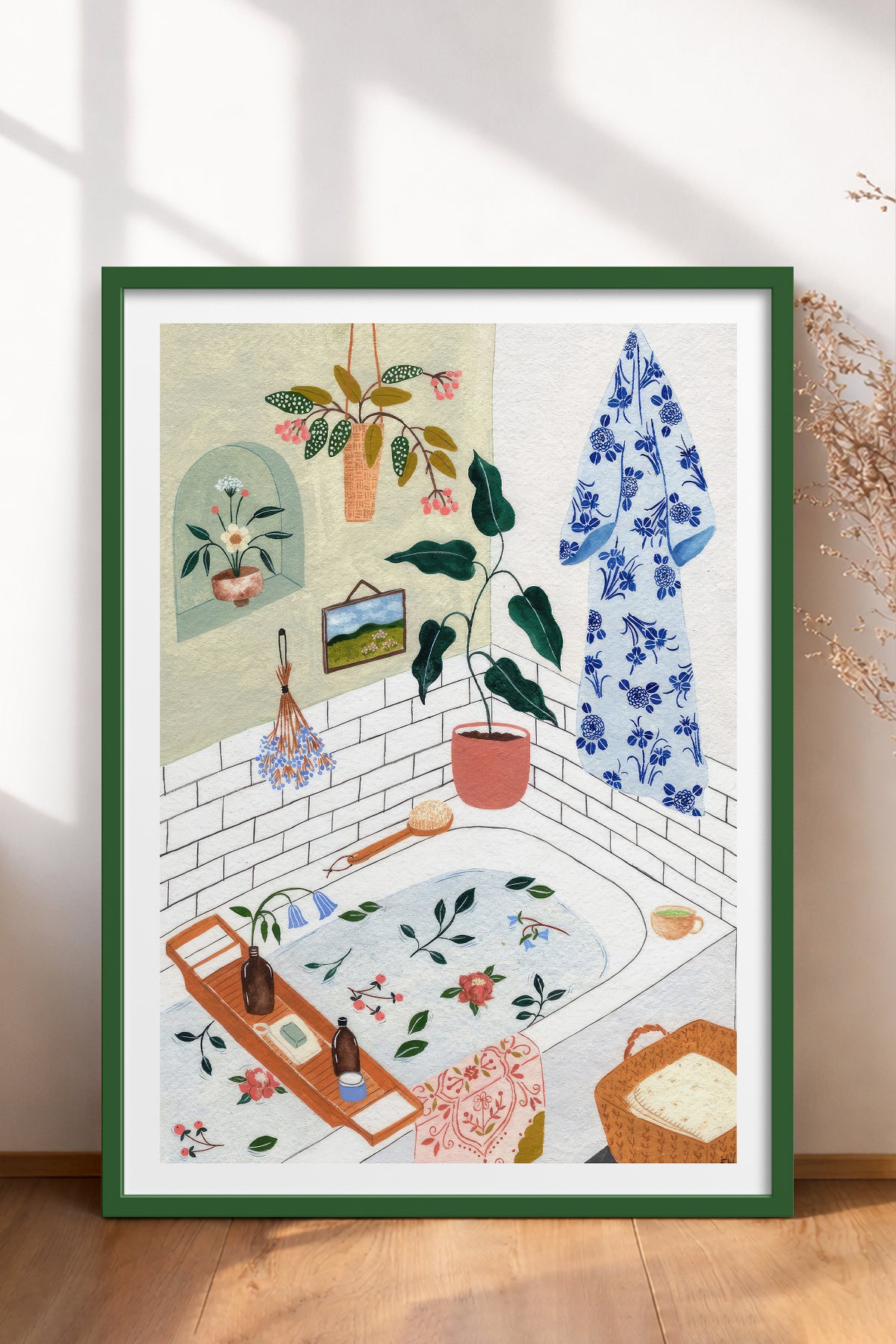 HOMEPACK Ahşap Çerçeveli Tablo Çerçeveli Poster Sanatsal Modern Duvar Dekoru TK-1063