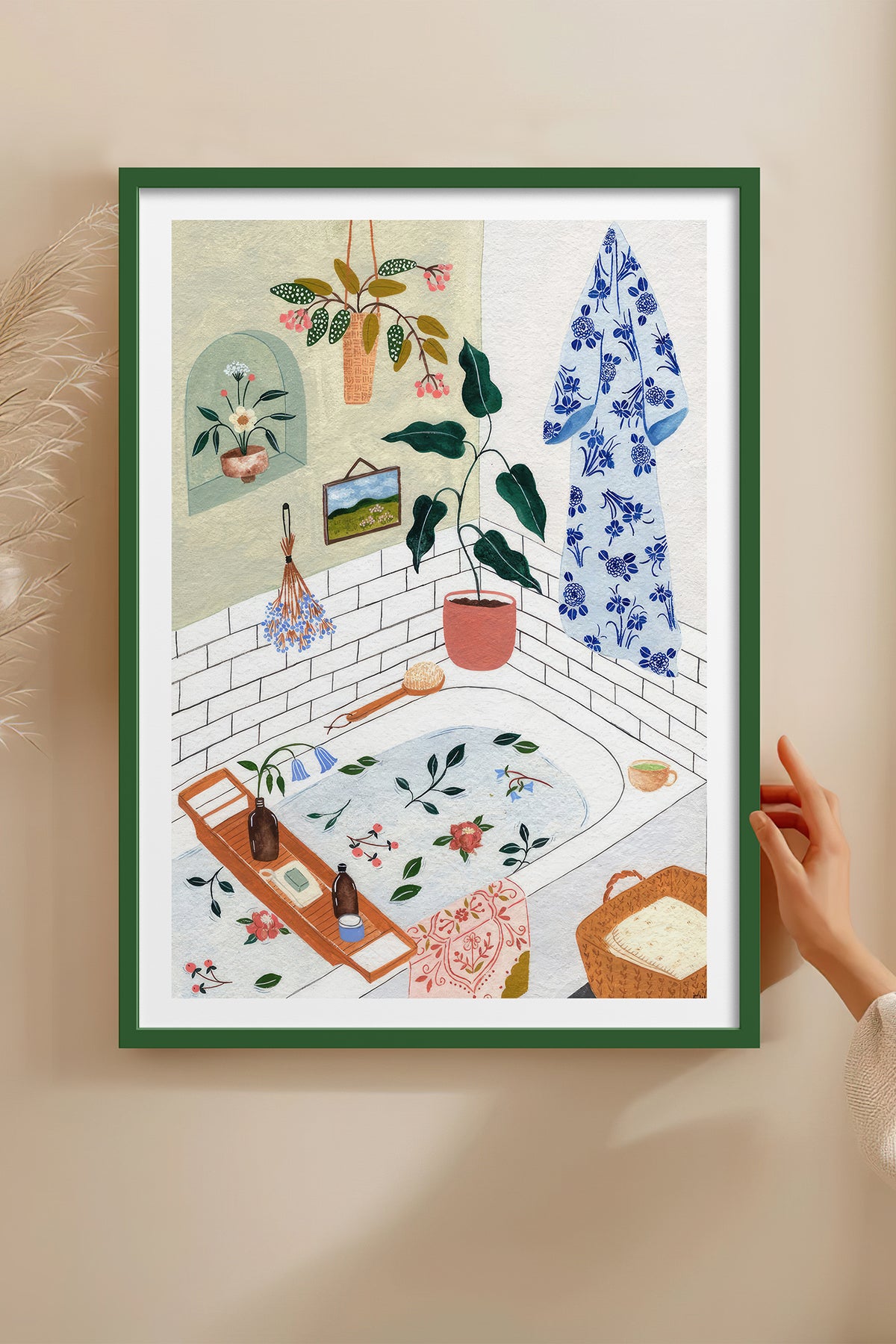 HOMEPACK Ahşap Çerçeveli Tablo Çerçeveli Poster Sanatsal Modern Duvar Dekoru TK-1063