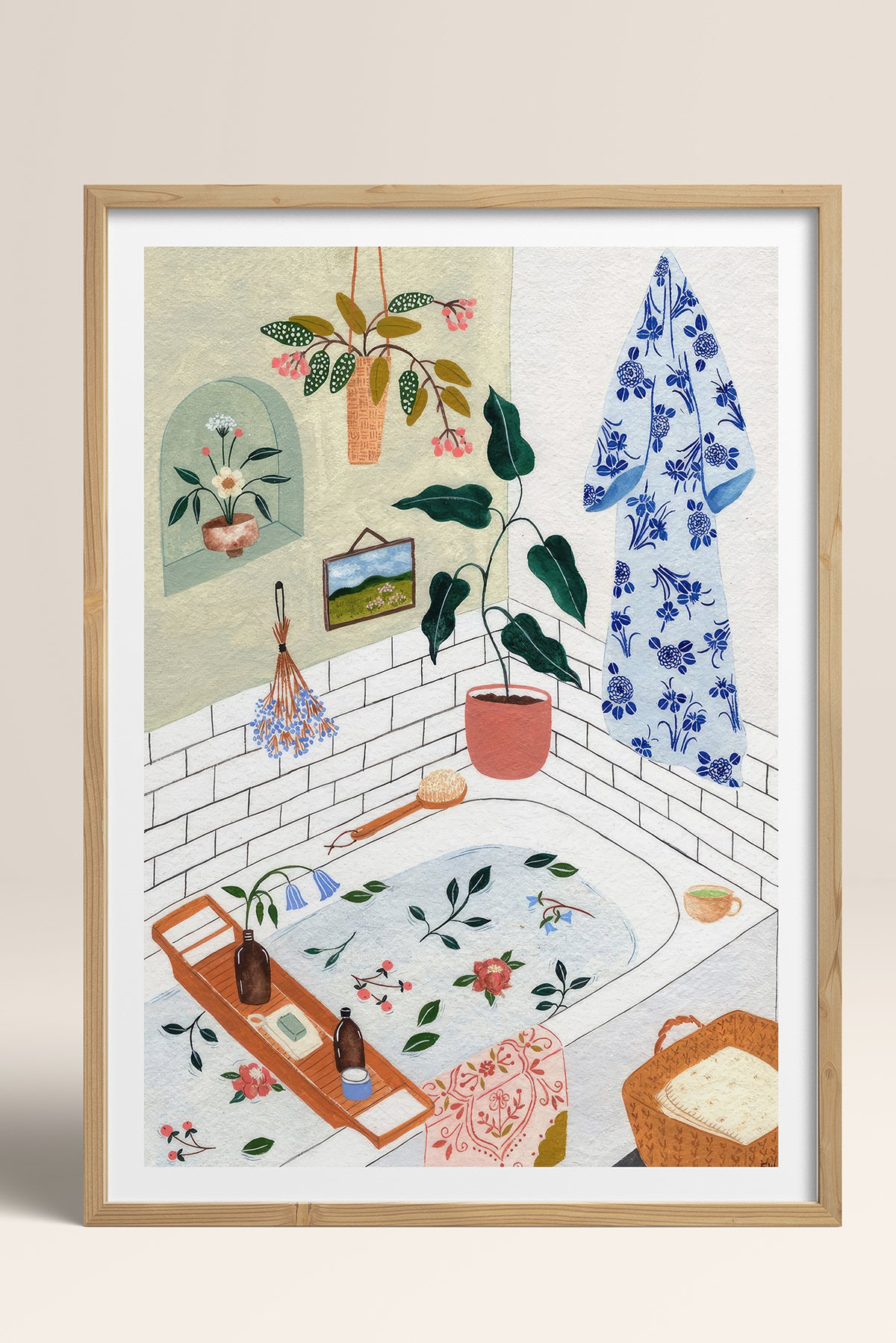 HOMEPACK Ahşap Çerçeveli Tablo Çerçeveli Poster Sanatsal Modern Duvar Dekoru TK-1063