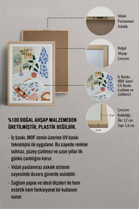 HOMEPACK Ahşap Çerçeveli Tablo Çerçeveli Poster Sanatsal Modern Duvar Dekoru TK-1063