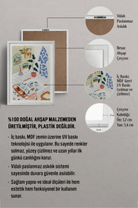 HOMEPACK Ahşap Çerçeveli Tablo Çerçeveli Poster Sanatsal Modern Duvar Dekoru TK-1063