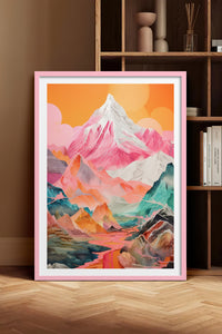 HOMEPACK Ahşap Çerçeveli Tablo Çerçeveli Poster Sanatsal Modern Duvar Dekoru TK-1065