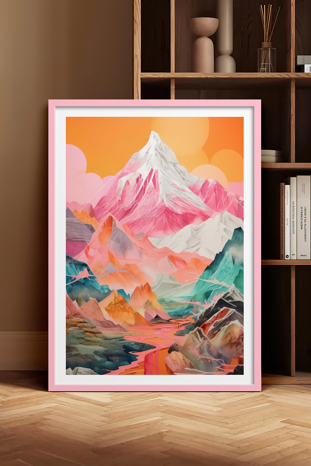 HOMEPACK Ahşap Çerçeveli Tablo Çerçeveli Poster Sanatsal Modern Duvar Dekoru TK-1065