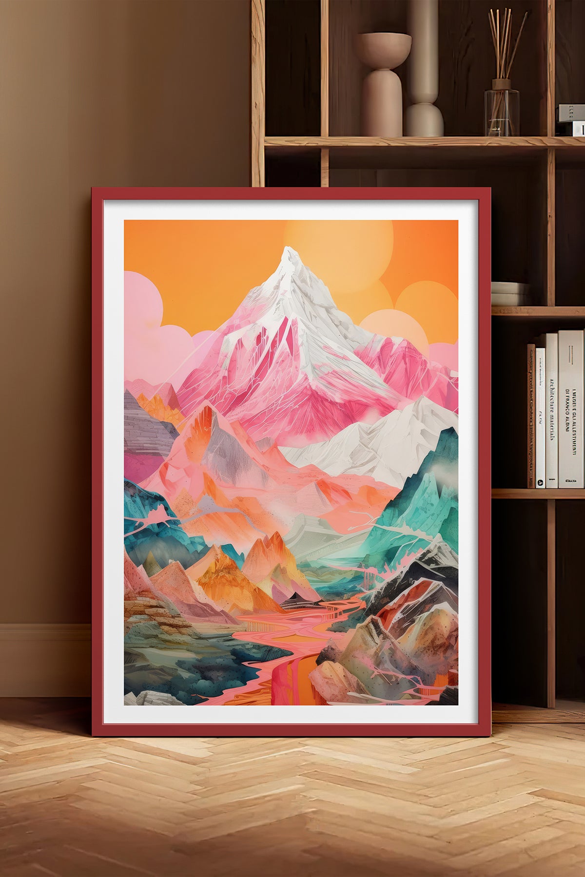 HOMEPACK Ahşap Çerçeveli Tablo Çerçeveli Poster Sanatsal Modern Duvar Dekoru TK-1065