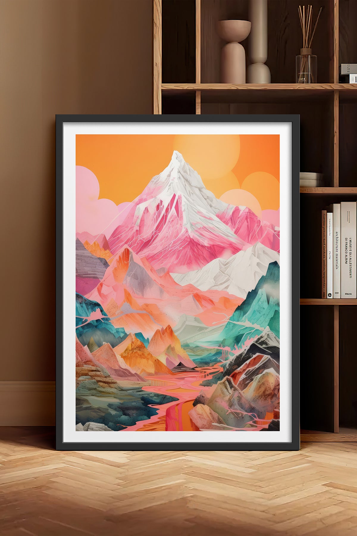 HOMEPACK Ahşap Çerçeveli Tablo Çerçeveli Poster Sanatsal Modern Duvar Dekoru TK-1065