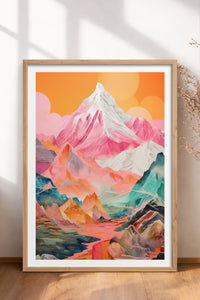 HOMEPACK Ahşap Çerçeveli Tablo Çerçeveli Poster Sanatsal Modern Duvar Dekoru TK-1065